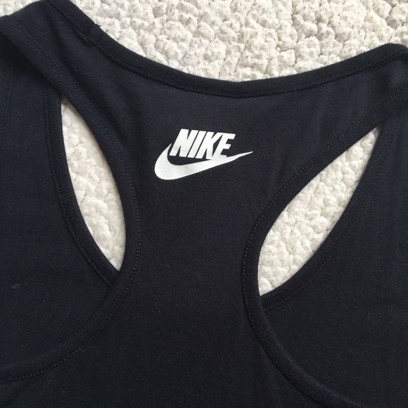Black animal print spell out Nike tank top - Picture 5 of 6